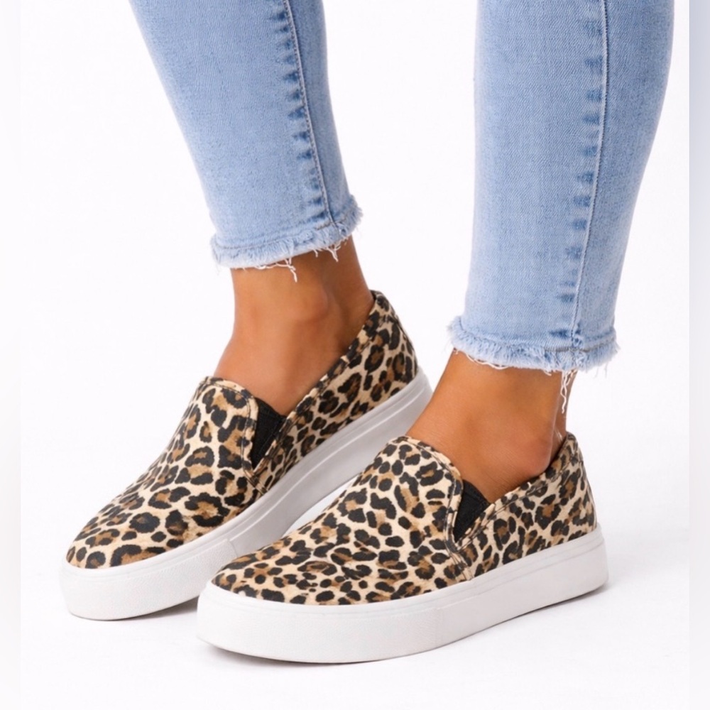 Steve Madden Leopard Slip-On Platform Sneakers